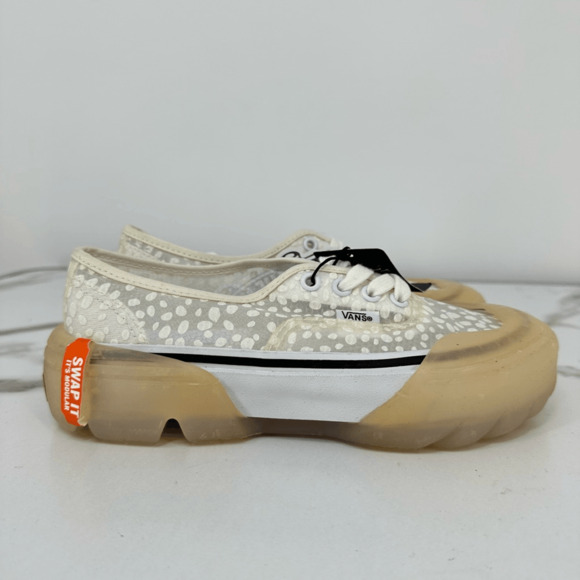 Vans Old Skool Tapered Modular Sneakers Mesh Polka Dot Cream Size 6 - Picture 7 of 14
